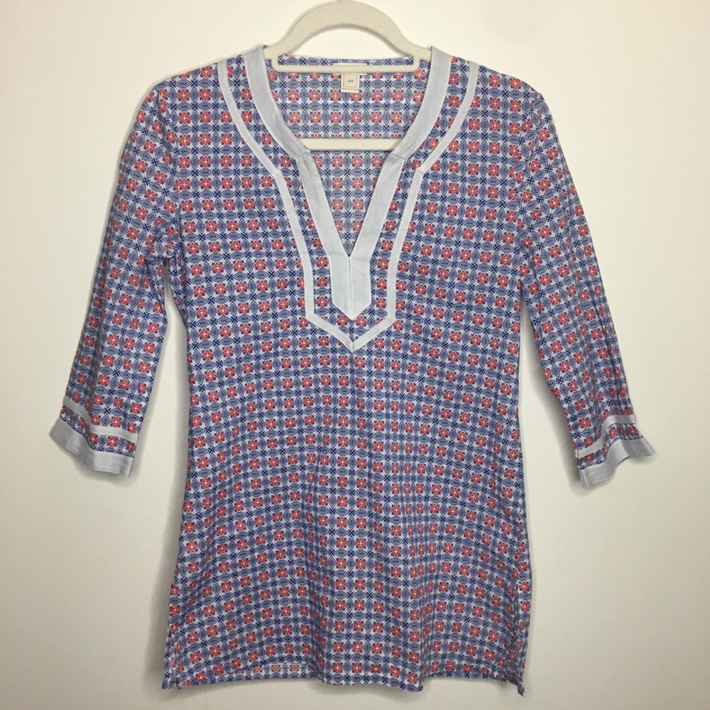 J. Crew Poplin Tunic Top